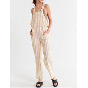 yellow striped overalls